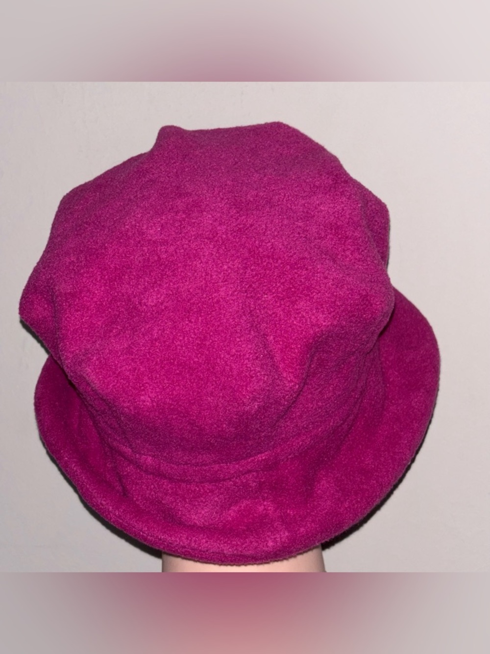 Women’s Fleece Winter Bucket Flapper Hat, Berry Color / Magenta / Fuchsia VTG